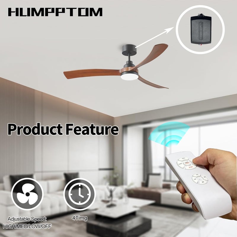 Humpptom 2 Pack Fan Remote Control Kit, Small Size Receiver Ceiling Fan Remote Control Control for Hunter/Harbor Breeze/Westinghouse/Honeywell/Other Ceiling Fan Small Size - Image 5